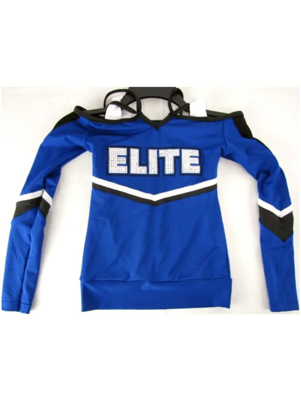 SALE! Cheerleader ELITE Cut Outs Black Blue Top